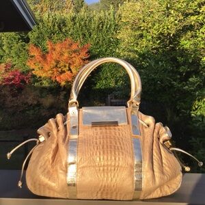 Casadei 🇮🇹 Italian Soft Leather Gold Bag
